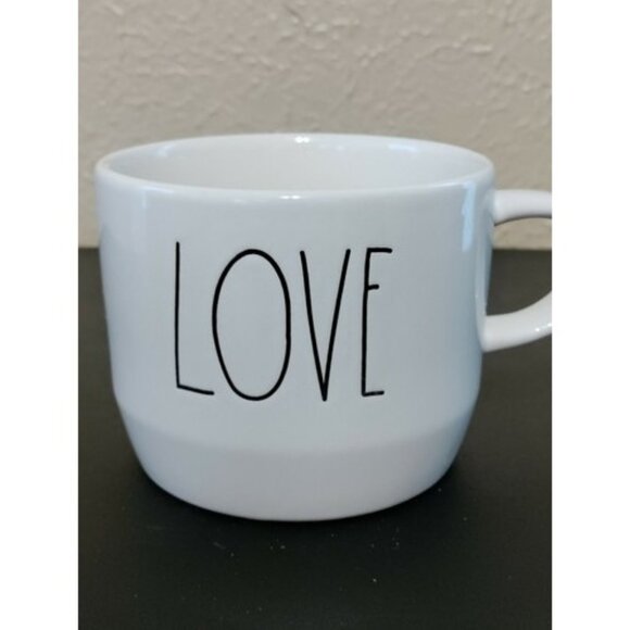 Rae Dunn Coffee Cup Mug LOVE Magenta 20 oz - Picture 1 of 7